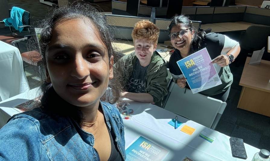 Three NSCC ISA students take a selfie together.