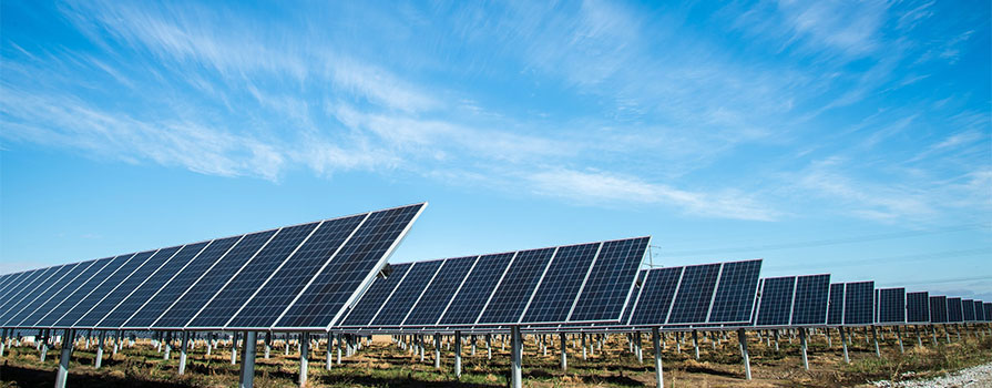Solar panels outdoors