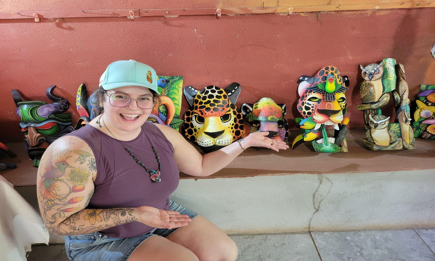 Aiyana Demers in Costa Rica during the Indigenous Learning Program