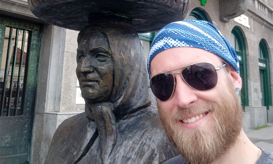 Colin smiling for a selfie