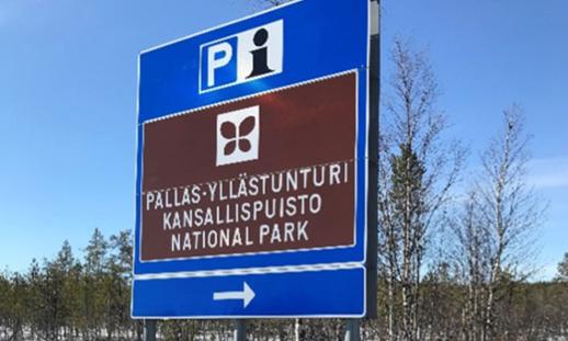 Sign for a local national park