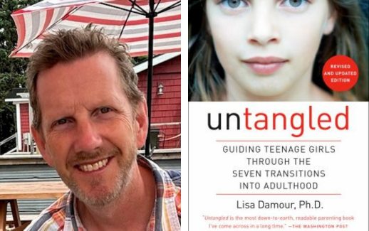 Staff member, Bert Thompson, and book cover for Untangled. 
