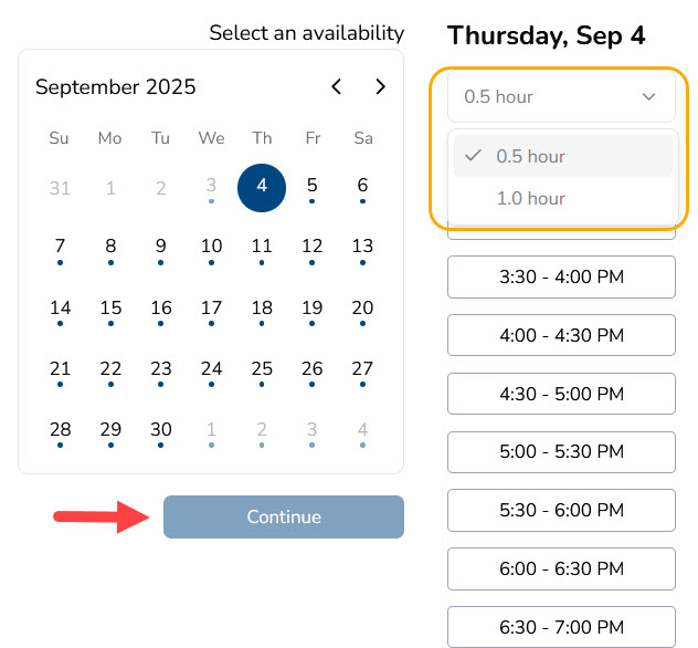 Nimbus calendar window