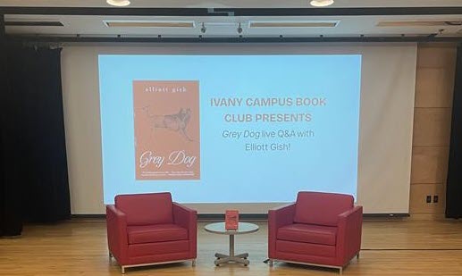 Ivany Campus theatre ready for book club event.